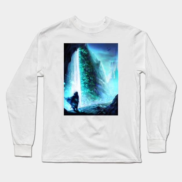 Fantasy waterfall Long Sleeve T-Shirt by Anazaucav